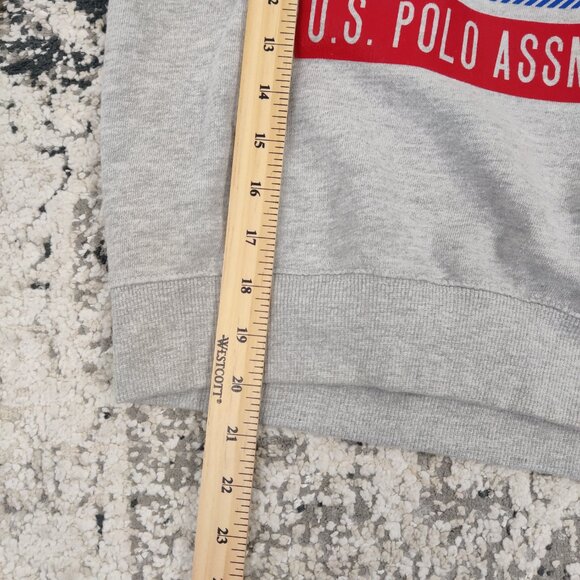 U.S. Polo Assn. Boys' Hoodie Size L (10-12) Gray Cotton Blend Activewear Outdoor - Picture 7 of 7